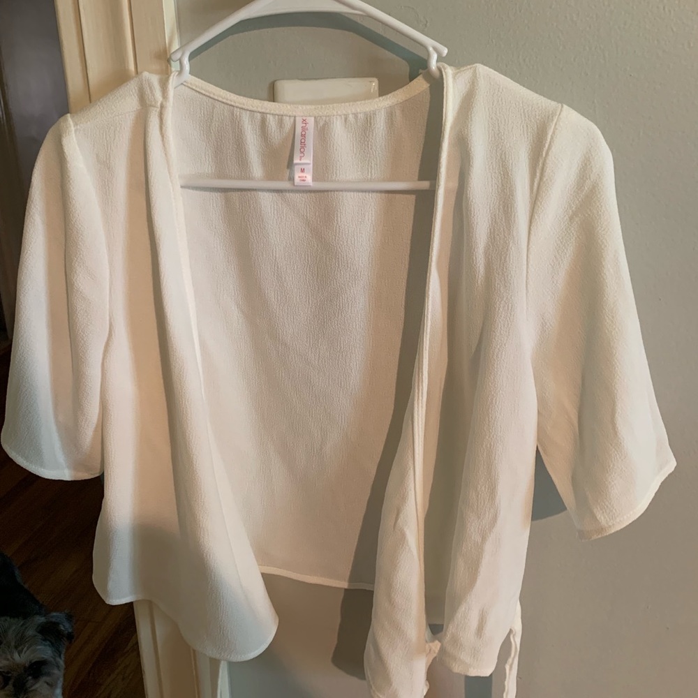 white crop top